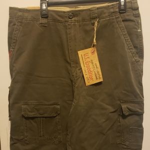 US Expedition Olive Green Cargo Shorts 36